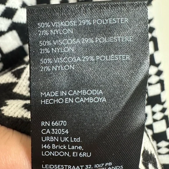 Maeve Black White Knit Sweater XXS Anthropologie Geometric Pattern Pullover - Picture 5 of 6